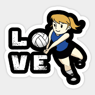 Best Girls Love Volleyball Sticker